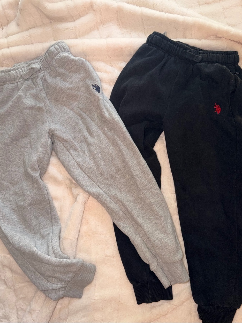 U.S. Polo Assn. Kids Grey & Black Jogger Sweatpants